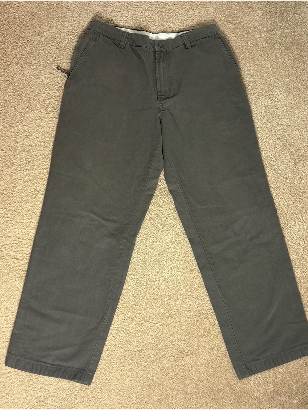 Men's Casual Chino Work Pants in Dark Gray